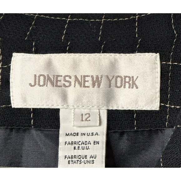 VTG Jones New York 100% Wool 3 Button Business Sophisticated Ladies Blazer SZ 12 - Picture 5 of 6